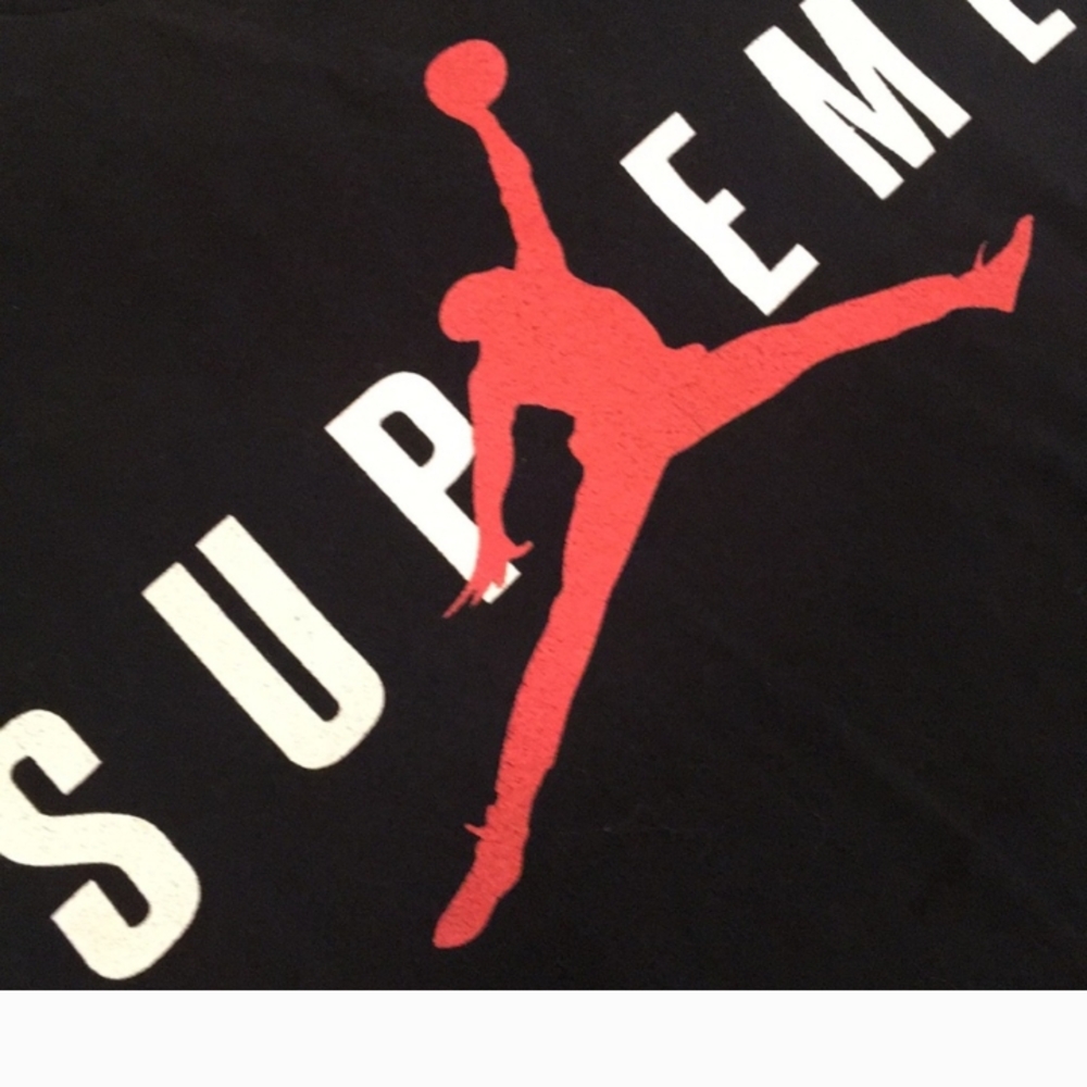 Supreme Black Tee with Red Silhouette